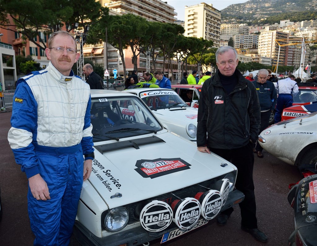 Bent Mikkelsen og Henrik Møller-Nielsen er ankommet til etapemålet i Monaco uden problemer med deres VW Golf GTI.
(Foto: Michael Eisenberg, Intercom)